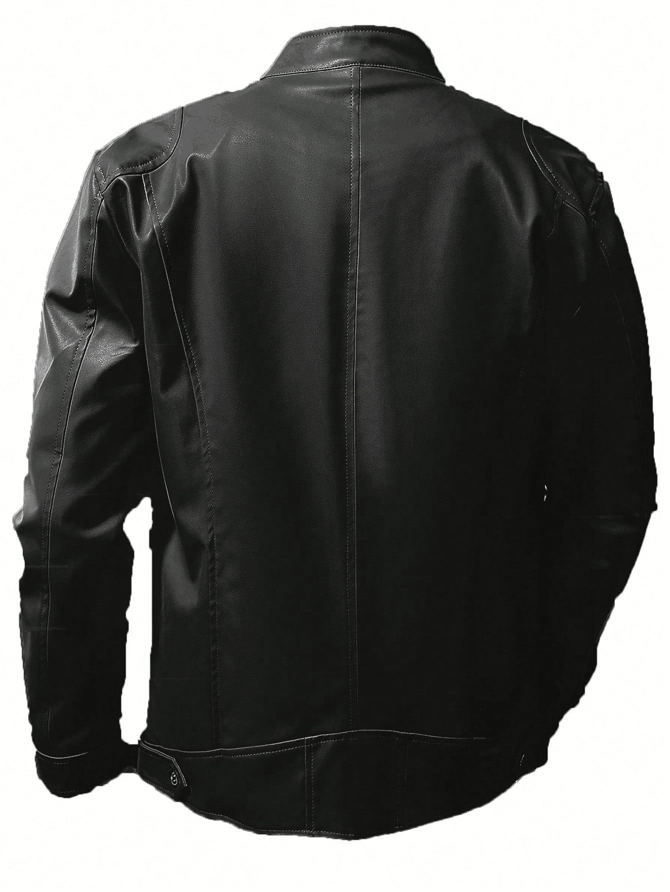 3b7bf946 476d 4e4b 8178 5e031eb588ac Men’s Stand Collar Leather Jacket - Image 2