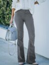 Corduroy High Waist Flared Pants Women